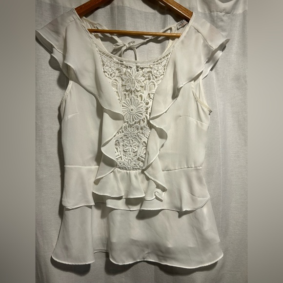 Dex peplum top with open applicate details - Picture 1 of 5